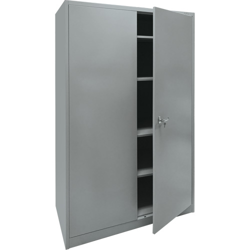 Storage Cabinet, Steel, 4 Shelves, 78" H x 48" W x 24" D, Grey Ottawa Fastener Supply