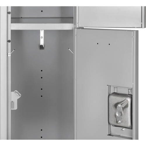 Lockers, 3 -tier, Bank of 3, 36" x 18" x 86", Steel, Grey, Knocked Down Ottawa Fastener Supply
