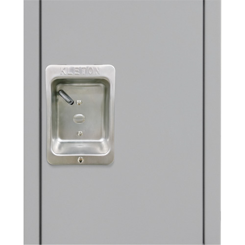 Lockers, 3 -tier, Bank of 3, 36" x 18" x 86", Steel, Grey, Knocked Down Ottawa Fastener Supply