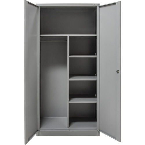 Combination Storage Cabinet, 36" W x 18" D x 72" H, Grey Ottawa Fastener Supply