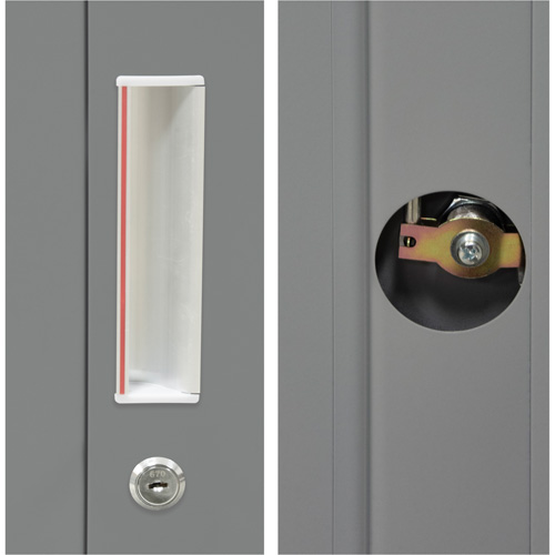 Hi-Boy Storage Cabinet, Steel, 4 Shelves, 72" H x 36" W x 18" D, Grey Ottawa Fastener Supply