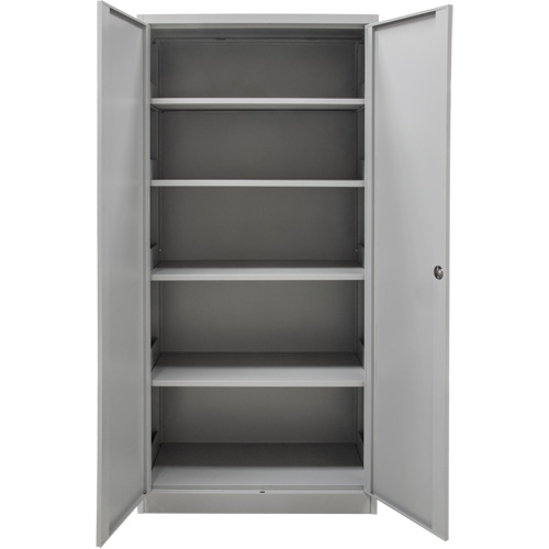 Hi-Boy Storage Cabinet, Steel, 4 Shelves, 72" H x 36" W x 18" D, Grey Ottawa Fastener Supply
