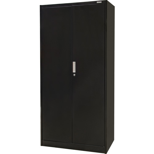 Hi-Boy Storage Cabinet, Steel, 4 Shelves, 72" H x 36" W x 18" D, Black Ottawa Fastener Supply