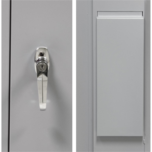 Armoire garde-robe, Acier, 36" la x 18" p x 72" h, Gris Ottawa Fastener Supply