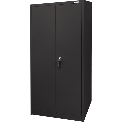 Armoire d'entreposage, Acier, 4 Tablettes, 66" h x 30" la x 15" P, Noir Ottawa Fastener Supply