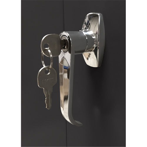 Storage Cabinet, Steel, 4 Shelves, 78" H x 48" W x 24" D, Black Ottawa Fastener Supply