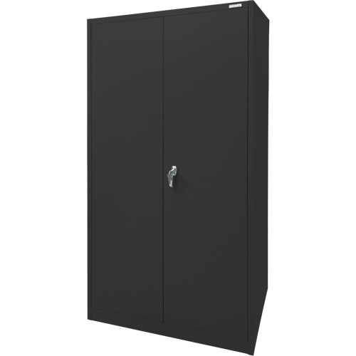 Storage Cabinet, Steel, 4 Shelves, 78" H x 36" W x 24" D, Black Ottawa Fastener Supply