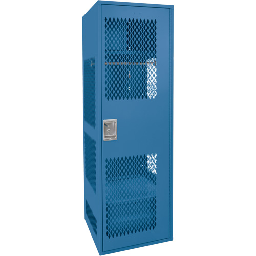 Casier pour &eacute;quipement avec porte, Acier, 24" la x 18" p x 72" h, Bleu fonc&eacute; Ottawa Fastener Supply