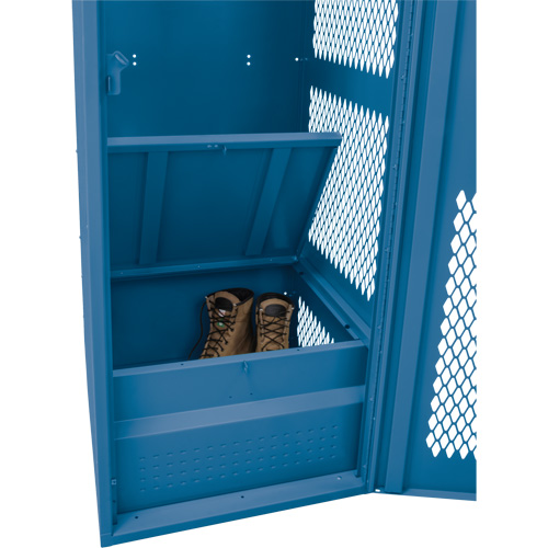 Casier pour &eacute;quipement avec porte, Acier, 24" la x 18" p x 72" h, Bleu fonc&eacute; Ottawa Fastener Supply
