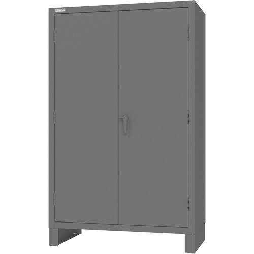 Cabinet with Hanging Bar & Standard Recessed Doors, Steel, 78" H x 48" W x 24" D, Grey Ottawa Fastener Supply