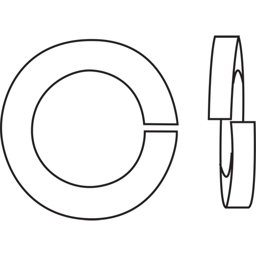 Rondelle d'arr&ecirc;t fendue, 1/2", Zinc jaune Ottawa Fastener Supply