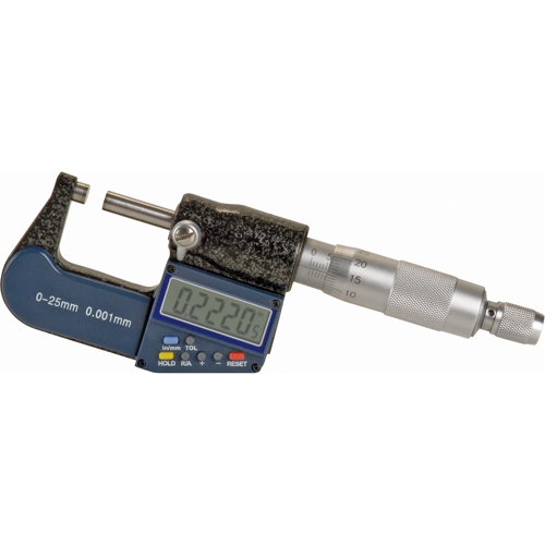 Electronic Digital Micrometer, 0 - 1" (0 - 25 mm) Range, 0.00005" (0.00127 mm) Resolution Ottawa Fastener Supply