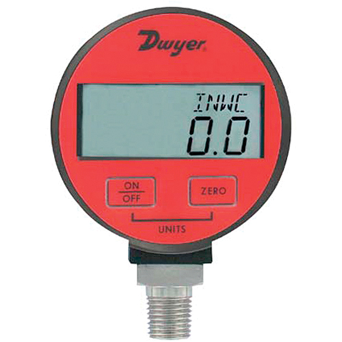 Pressure Gauge, 2-31/50" , 30" Hg Vac., Bottom Mount, Digital Ottawa Fastener Supply