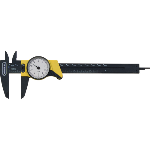 Metric Dial Caliper, 0.001 mm Resolution, 150 mm Range Ottawa Fastener Supply