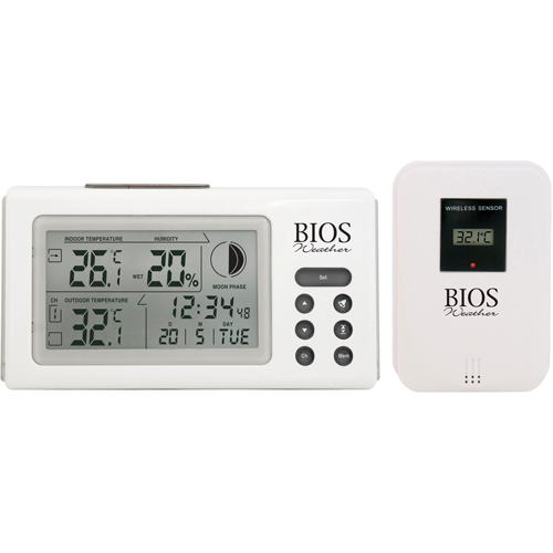 Indoor/Outdoor Thermometers With Clock, Contact, Digital, 32 to 122°F (0 to 50°C) Ottawa Fastener Supply