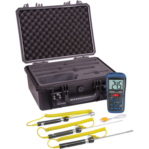 Thermocouple Thermometer Kit, Contact, Digital, -58-2000°F (-50-1300°C) Ottawa Fastener Supply
