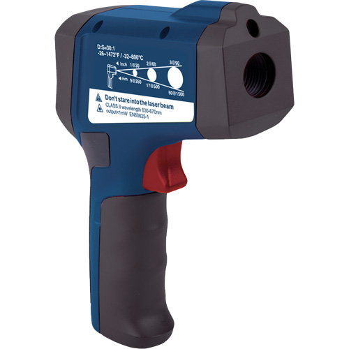 Professional Infrared Thermometer, -26 - 1472° F ( -32 - 800° C ), 30:1, Adjustable Emmissivity Ottawa Fastener Supply