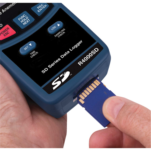 Thermo-Anemometer, Data Logging, 0.4 to 30.0 m/sec Air Velocity Range Ottawa Fastener Supply