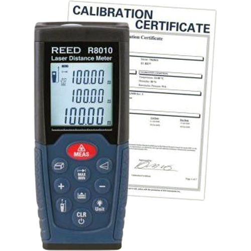 Laser Distance Meter with NIST Certificate, 1.92" - 328' (5 cm - 100 m) Range, Digital (Electronic) Ottawa Fastener Supply