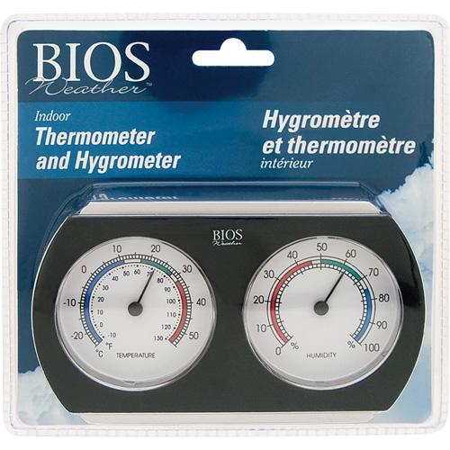 Indoor Thermometer/Hygrometer, 10°- 130° F ( -25° - 55° C ) Ottawa Fastener Supply