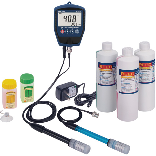 Trousse de pH/mV-m&egrave;tre R3525 avec &eacute;lectrode de potentiel redox, solution de pH/conductivit&eacute; et adaptateur de courant Ottawa Fastener Supply