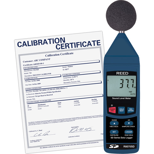 Data Logging Sound Level Meter with ISO Certificate Ottawa Fastener Supply