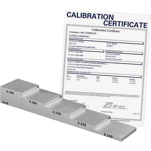 5-Step Calibration Block with ISO Certificate Ottawa Fastener Supply