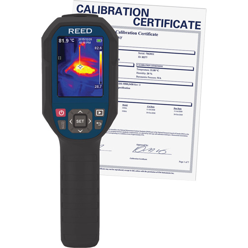 Thermal Imaging Camera with Calibration Certificate, 160 x 120 pixels, 14° - 752°C (-10° - 400°F), 50 mK Ottawa Fastener Supply