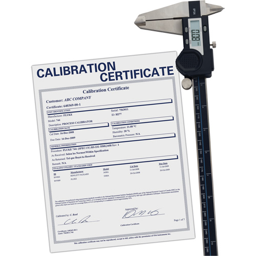 Digital Caliper with Traceable Certificate, 0.0005" (0.01 mm) Resolution, 0" - 12" (0 mm - 300 mm) Range Ottawa Fastener Supply