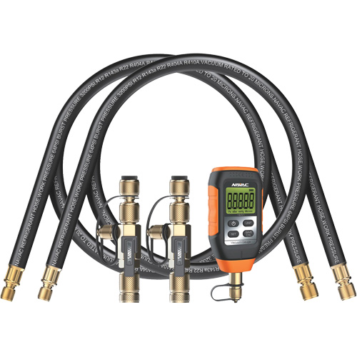 Rapid Evacuation Kit with Hoses, Core Tools, & Micron Gauge Ottawa Fastener Supply