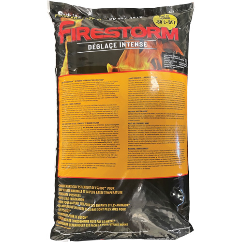 Produits de d&eacute;glaçage intense Firestorm, Sac, 44 lb (20 kg), Point de fonte -35°C (-31°F) Ottawa Fastener Supply