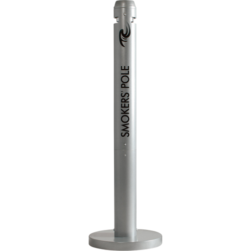 Smokers' Pole Cigarette Receptacle, Free-Standing, Aluminum, 41" Height Ottawa Fastener Supply