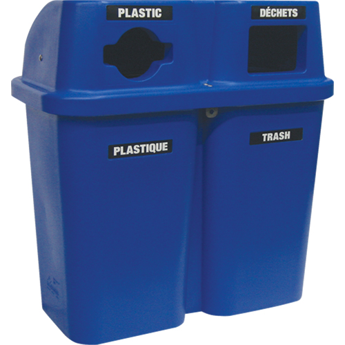Contenants de recyclage Bullseye, Bord de rue, Plastique, 2 x 22 gal. US Ottawa Fastener Supply