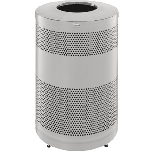 Classics Open Top Decorative Waste Bin, Stainless Steel, 51 US gal. Capacity Ottawa Fastener Supply