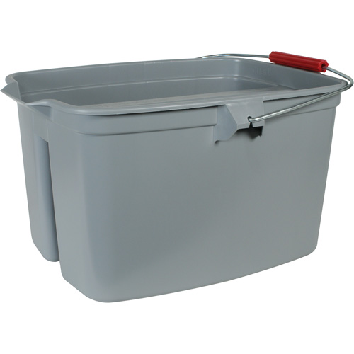 Double Utility Pail, 5 US Gal. (20 qt.) Capacity, Grey Ottawa Fastener Supply