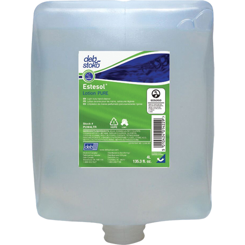Savon pour les mains, les cheveux et le corps Estesol PURE, Cr&egrave;me, 4 L, Recharge, Fraîcheur Ottawa Fastener Supply