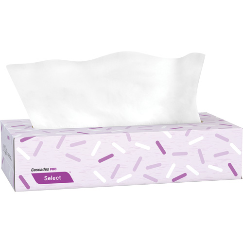 Pro Select Facial Tissue, 2 Ply, 7.3" L x 8.1" W, 100 Sheets/Box Ottawa Fastener Supply
