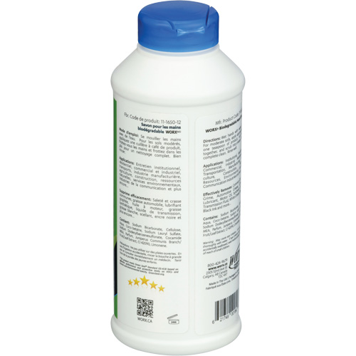 Nettoyant pour les mains biod&eacute;gradable, Poudre, 0,406 lb, Bouteille, Parfum&eacute; Ottawa Fastener Supply