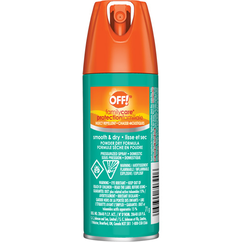 OFF! Family Care&reg; Insect Repellent, 15% DEET, Aerosol, 2.5 oz. Ottawa Fastener Supply