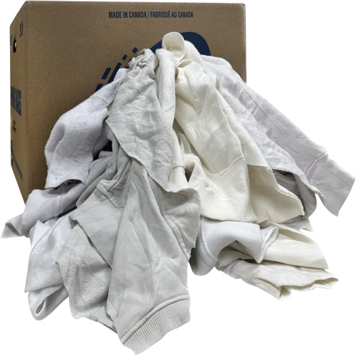 Chiffons de nettoyage, Molleton, Blanc, 20 lb Ottawa Fastener Supply