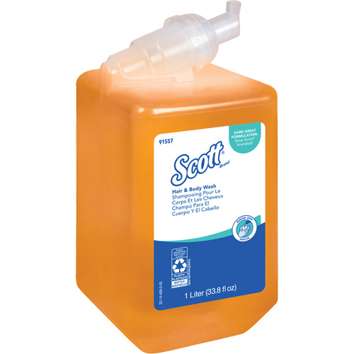 Savon pour le corps et les cheveux Essential de Scott, 1000 ml, Fraîcheur, Bouteille Ottawa Fastener Supply