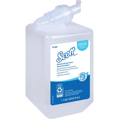 Scott&reg; Pro Moisturizing Foam Hand Sanitizer, 1000 ml, Cartridge Refill, 62% Alcohol Ottawa Fastener Supply