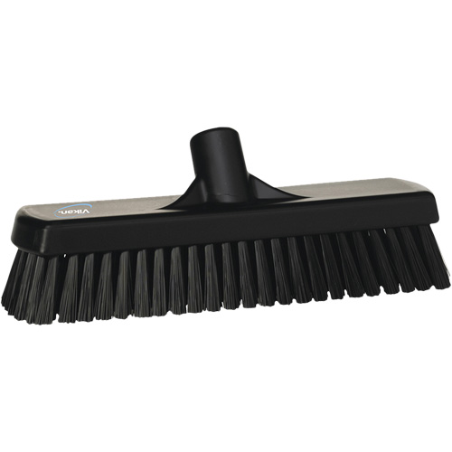 Deck & Wall Scrub Broom, Stiff Bristles, 12", Polyester, Black Ottawa Fastener Supply