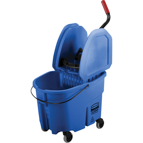WaveBrake&reg; Mop Bucket & Wringer Combo Pack, Down Press, 8.75 US Gal.(35 Quart), Blue Ottawa Fastener Supply