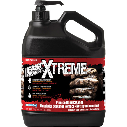 Nettoyant professionnel pour les mains Xtreme, Pierre ponce, 3,78 L, Bouteille &agrave; pompe, Cerise Ottawa Fastener Supply