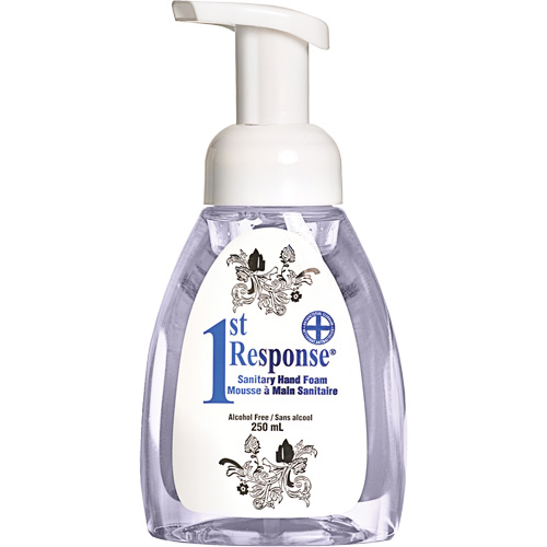 1st Response&reg; Sanitary Hand Foam, Liquid, 250 ml, Pump Bottle, Unscented Ottawa Fastener Supply