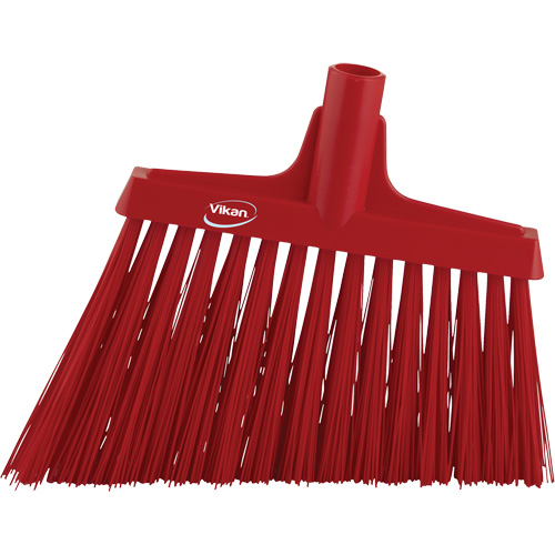 Angle Broom Head, X-Coarse Bristles, 12", Polyester, Red Ottawa Fastener Supply