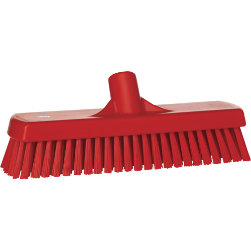 Deck & Wall Scrub Brush, Stiff Bristles, 12", Polyester, Red Ottawa Fastener Supply