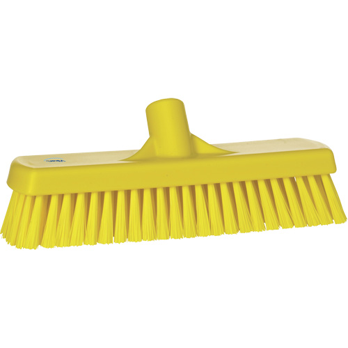 Deck & Wall Scrub Brush, Stiff Bristles, 12", Polyester, Yellow Ottawa Fastener Supply