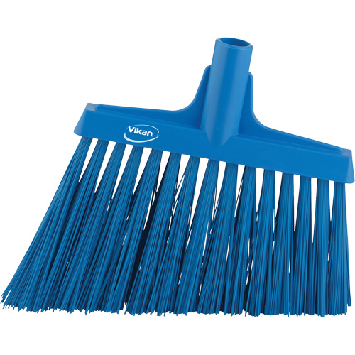 Angle Broom Head, X-Coarse Bristles, 12", Polyester, Blue Ottawa Fastener Supply